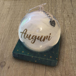 Pallina di Natale Penna Bianca