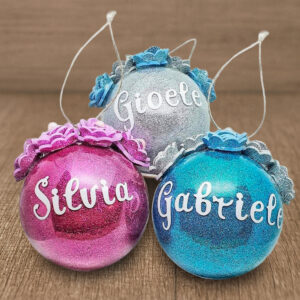 Palline di Natale glitterate